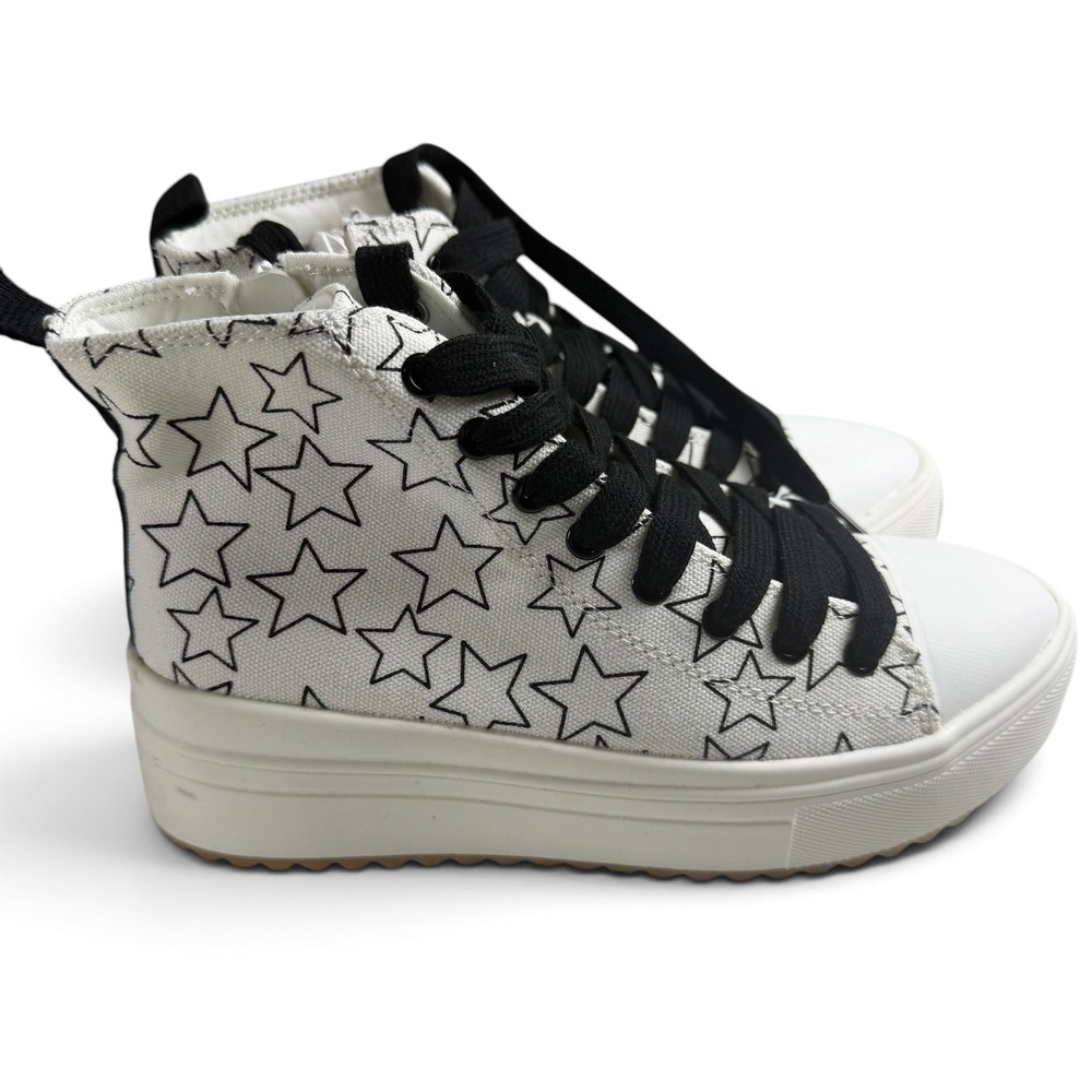 Art Class Blakely White Star High Top Platform Sneakers Girls Size 3 NWT
